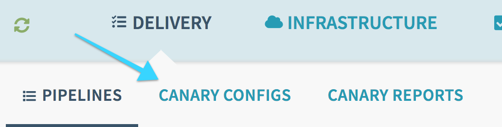 Canary Configs Menu Item