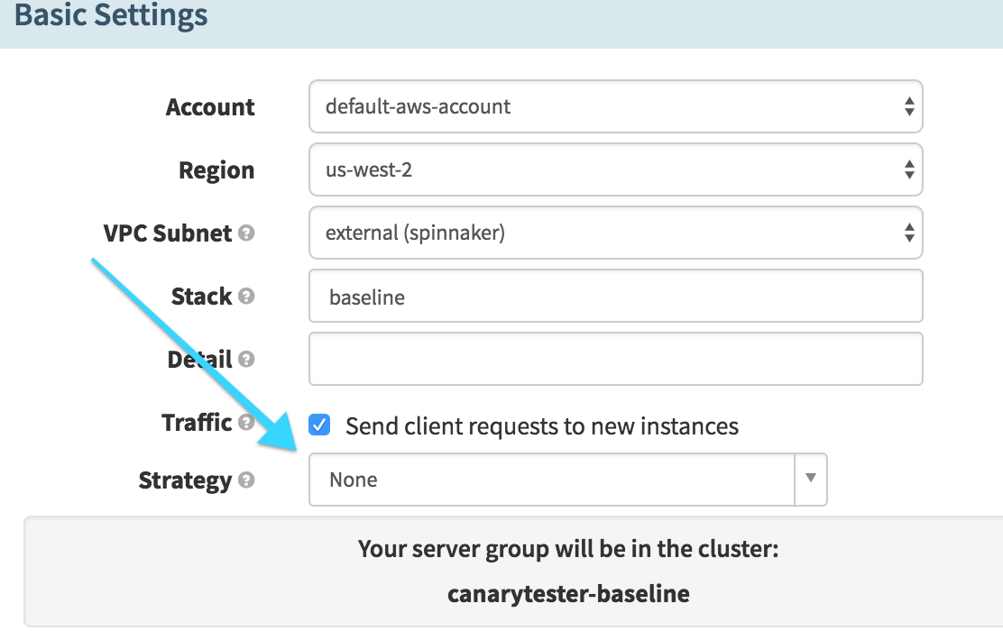 Canary Cluster Config